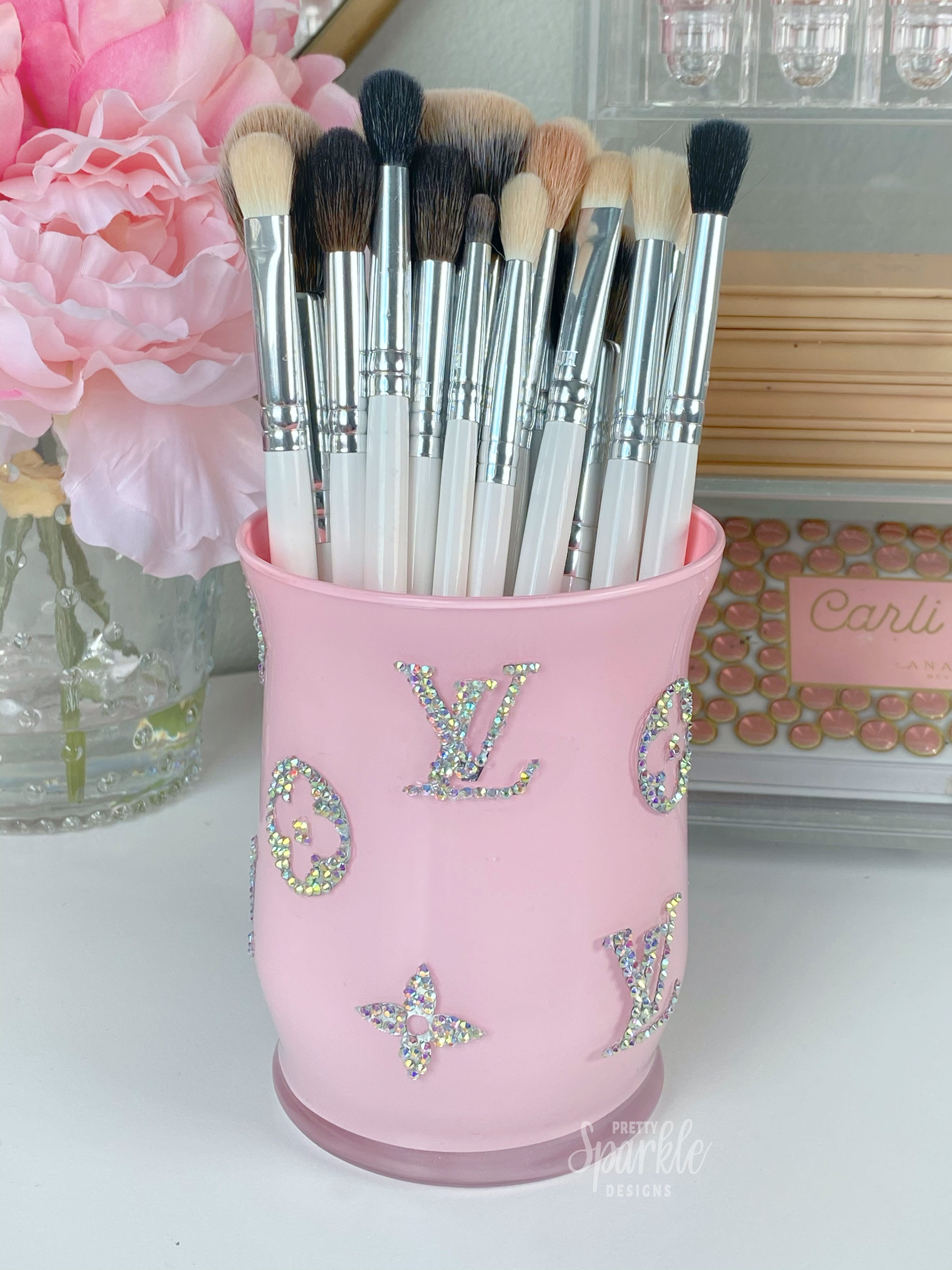 Glitter Glam Louie V Inspired Makeup Brush Holder - Glitter Makeup